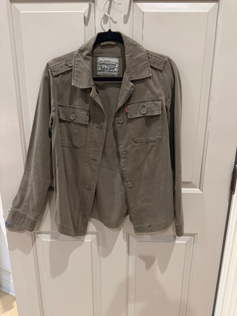 Levi's Women's Olive Utility Jacket with Chest Pockets